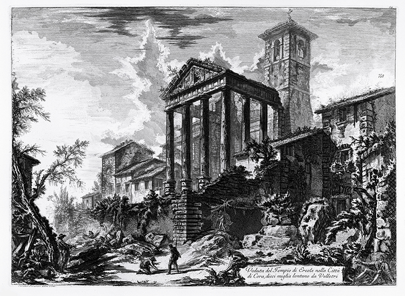 6 – Giovanni Battista Piranesi, Cori: Tempio di Ercole, 1764 (coll. privata).