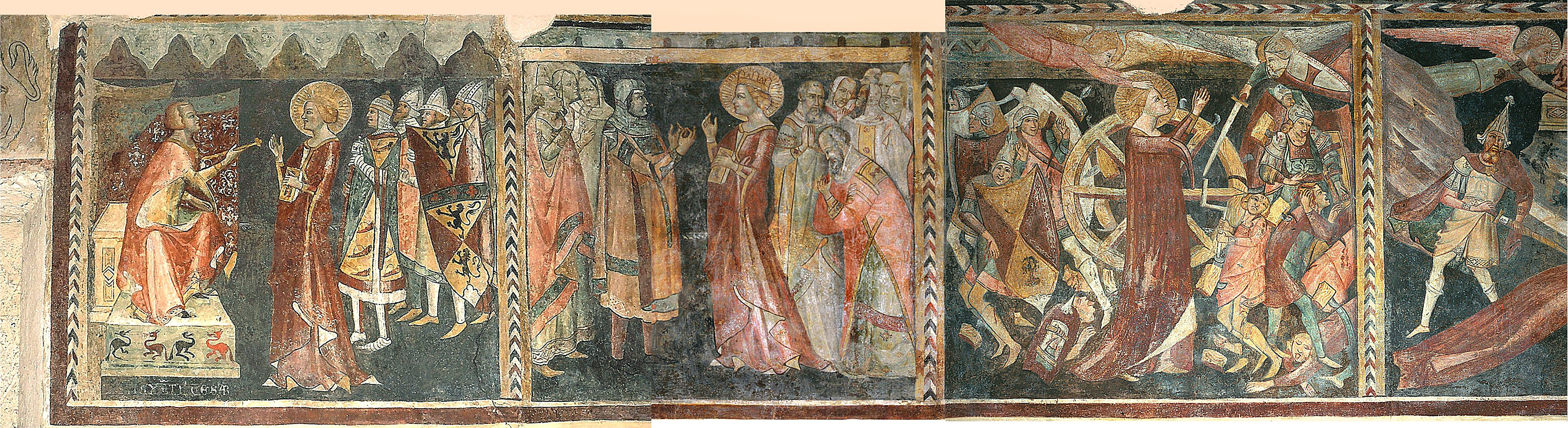 ill. 13: Scuola napoletana (attr.), secc. XIII-XIV, Ciclo di Santa Caterina d’Alessandria, affresco