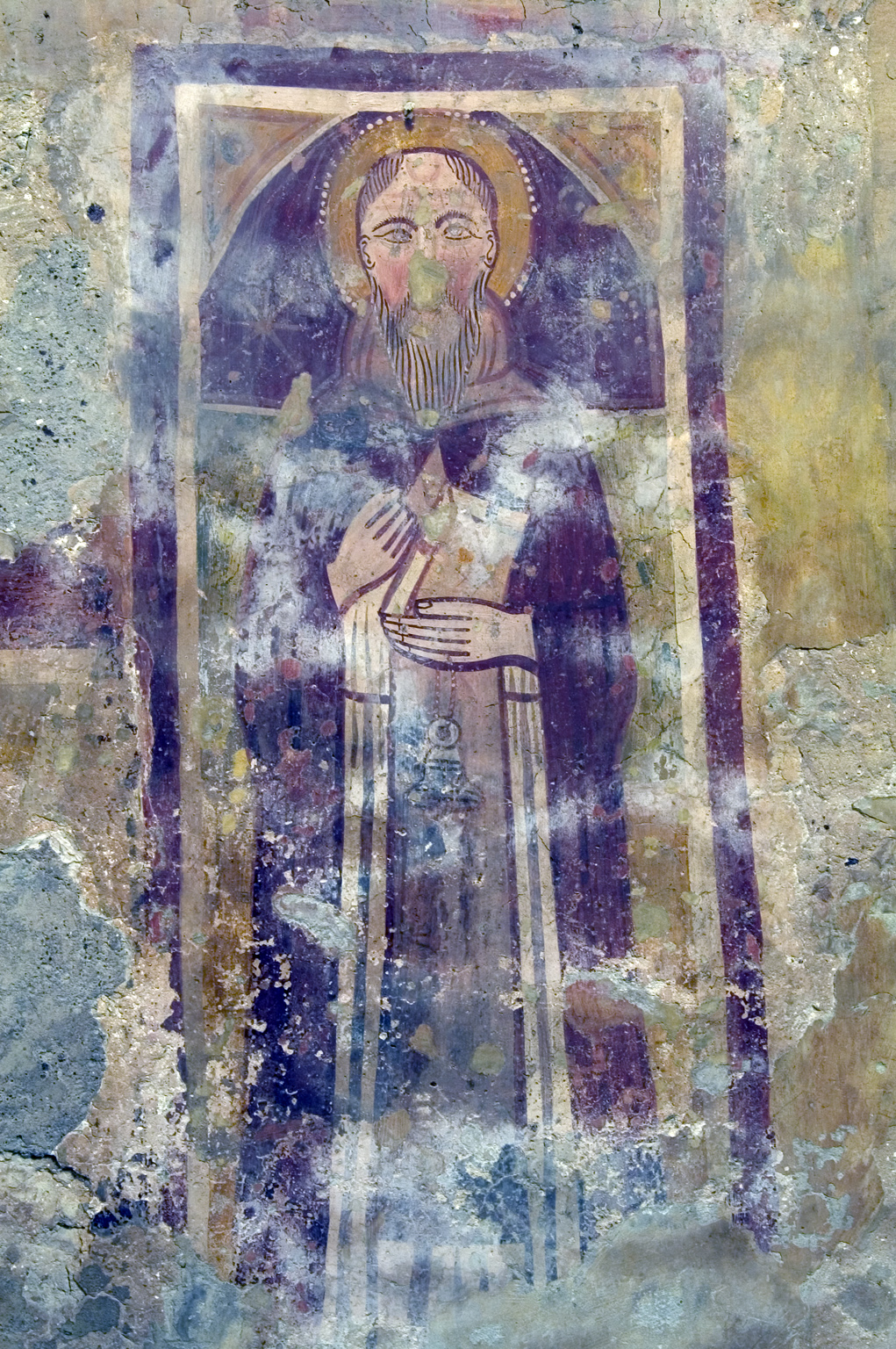 ill.21: Scuola privernate, sec. XIV, Sant’Antonio abate, affresco