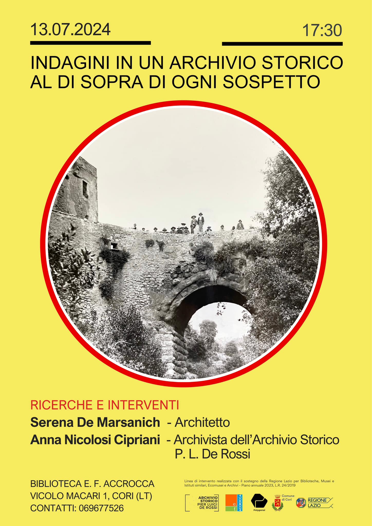 Cori: presentazione del libro ''Indagini in un archivio storico al di sopra di ogni sospetto'' @ Biblioteca Elio Filippo Accrocca
