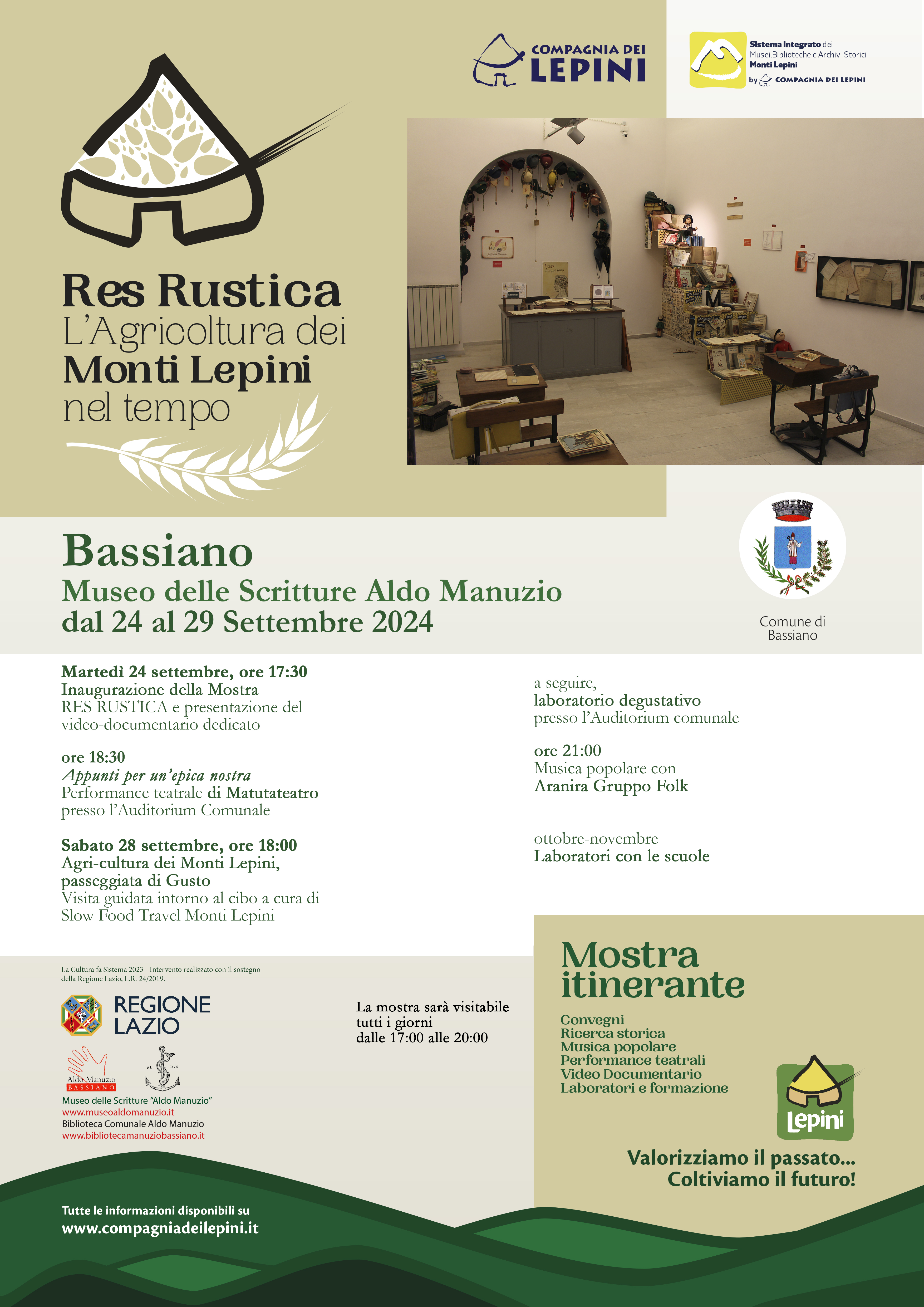 Comune di Bassiano: Res Rustica- L’Agricoltura dei Monti Lepini nel Tempo @ Museo delle scritture Aldo Manuzio