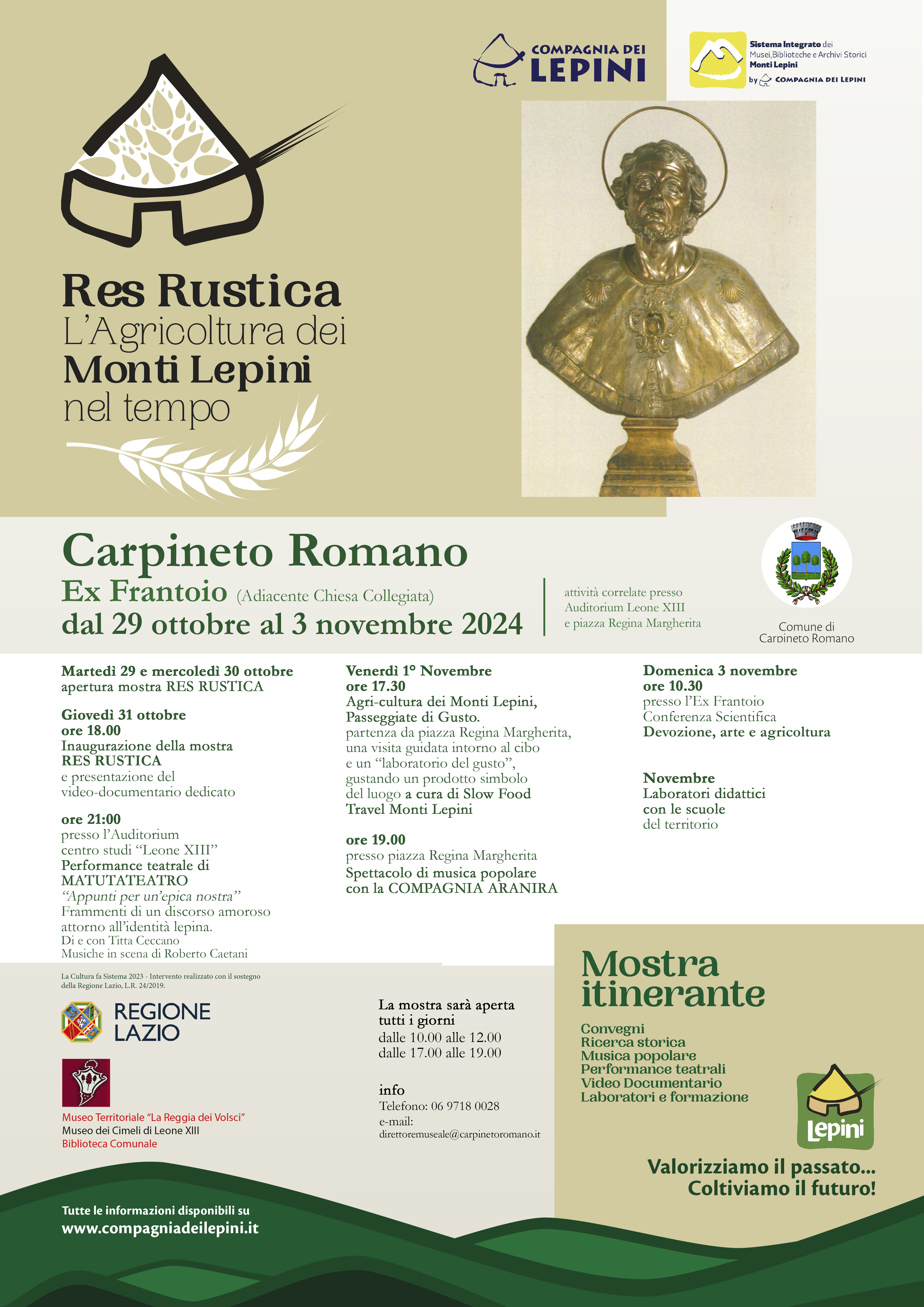 Comune di Carpineto Romano: Res Rustica - L’Agricoltura dei Monti Lepini nel Tempo @ Ex Frantoio