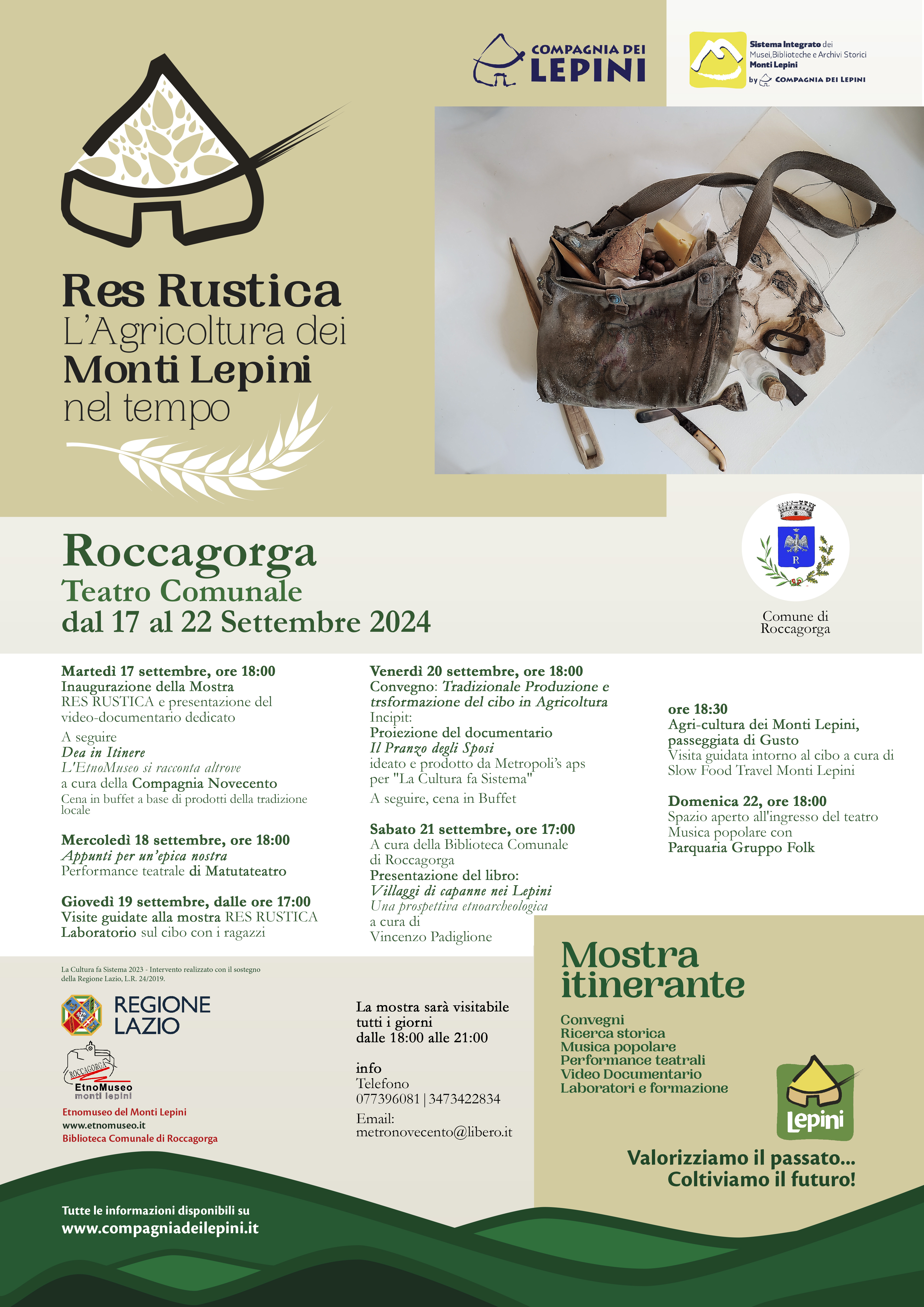 Comune di Roccagorga: Res Rustica- L’Agricoltura dei Monti Lepini nel Tempo @ Teatro Comunale