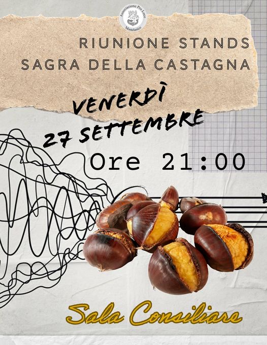 Montelanico: riunione stands sagra della castagna @ Sala consiliare, comune di Montelanico