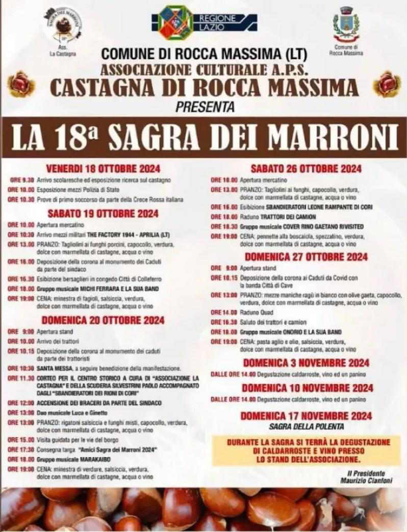 Rocca Massima: Sagra dei Marroni 2024 @ Rocca Massima