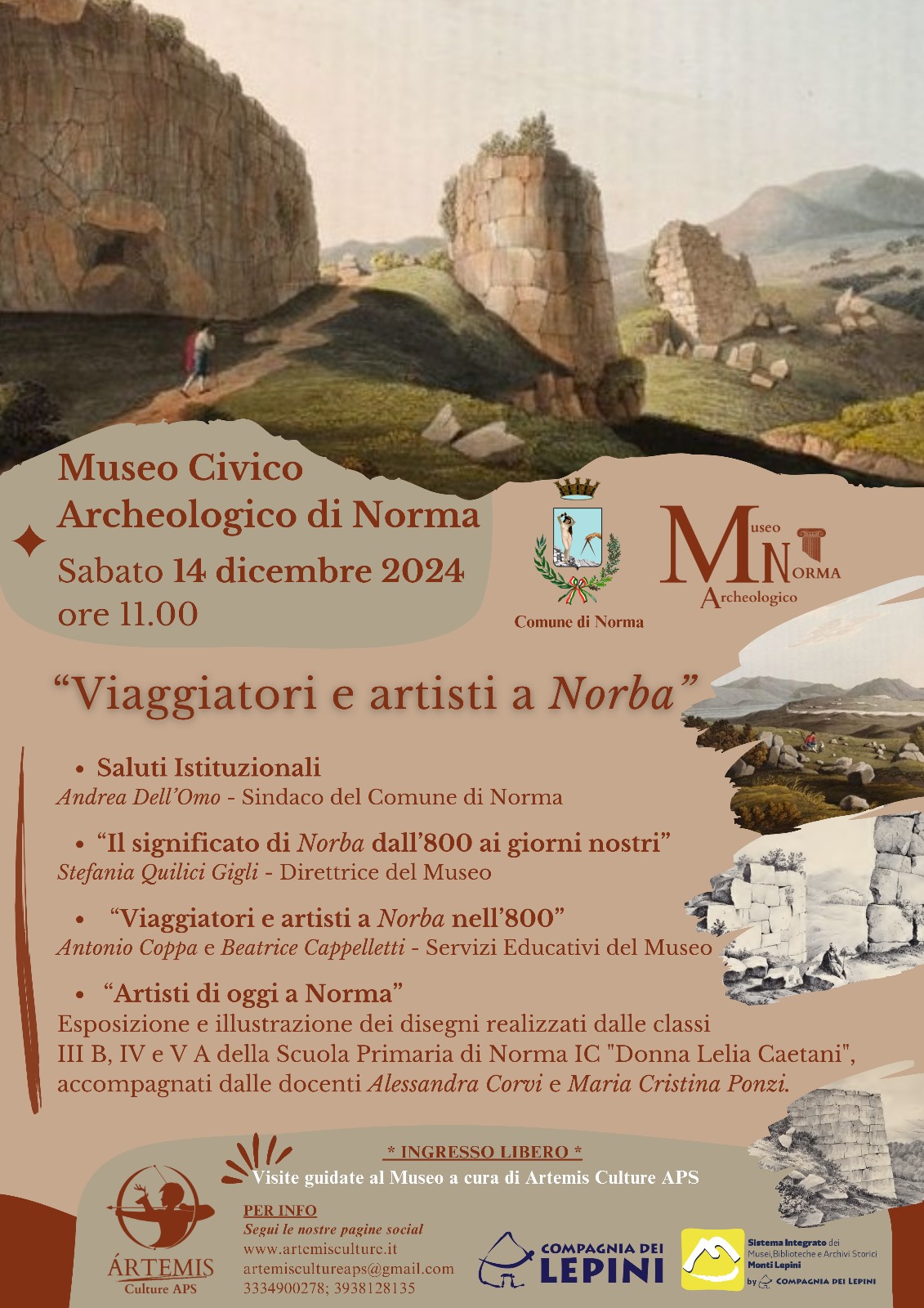 Norma: Viaggiatori e artisti a Norba @ Museo Archeologico di Norma