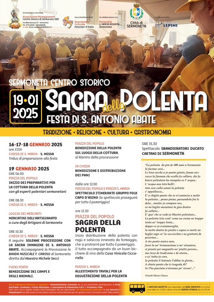 Sermoneta: Sagra della Polenta 2025 @ Sermoneta, centro storico